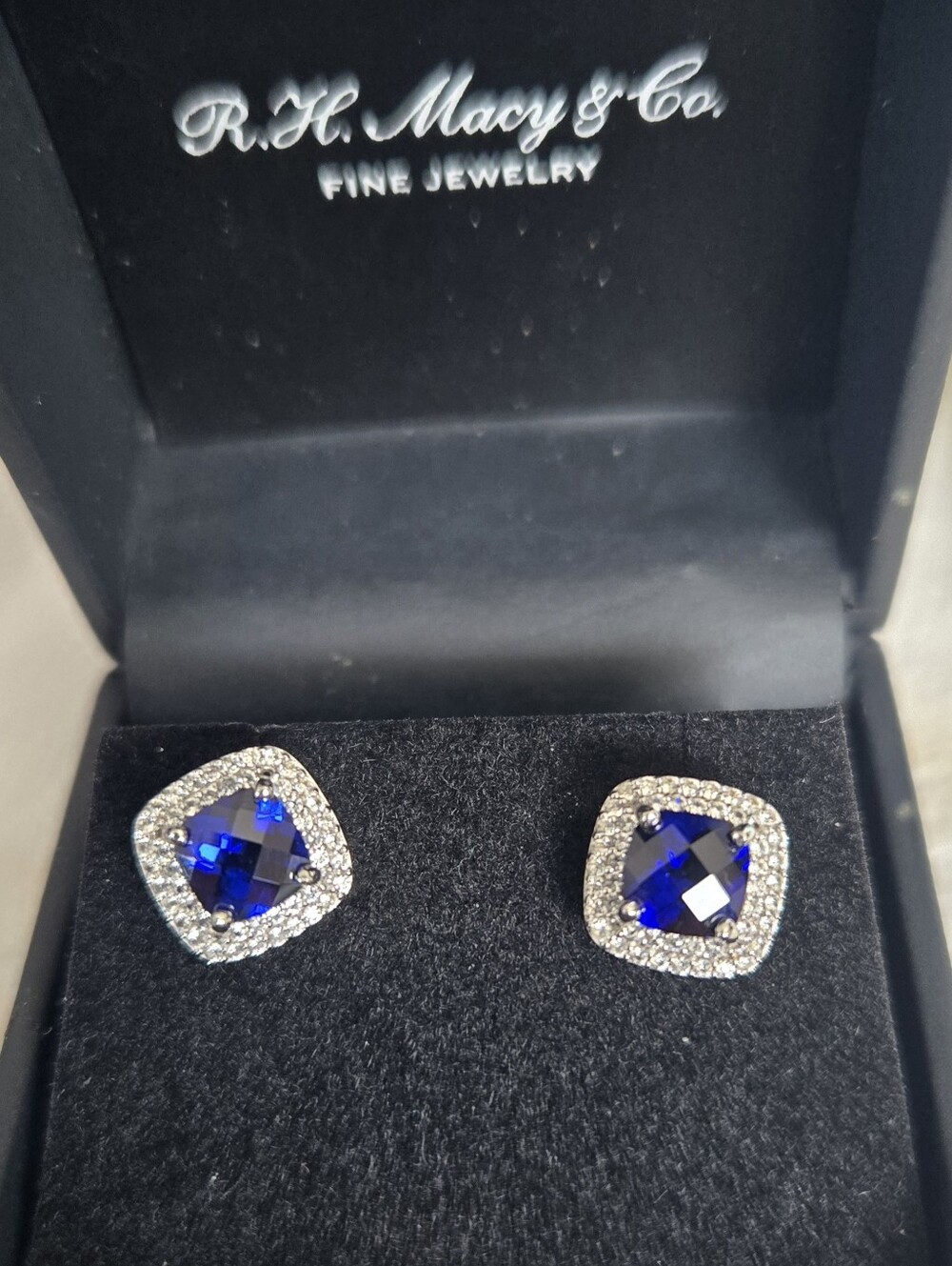 NWT Lab Created Sapphire Earringd